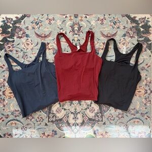 All In Motion Square Neck Tanks with Built In Bra